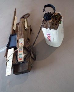 Charlie Fox: Over Under Tide Time, Drag Rope Act/s and other signs. Along the Thames Foreshore to Enderby Wharf. Mixed media