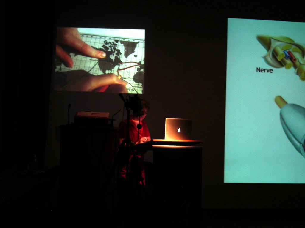 'Fear of Unstructured Time', Claudia Firth, performative lecture with slides, video and drawing, 2014